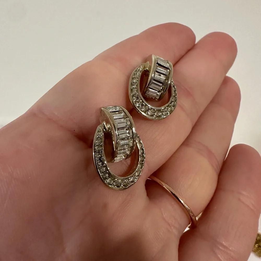 Elegant Gold and Silver tone Earrings